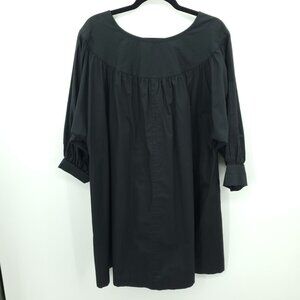 VTG YSL Variations Cotton Babydoll/Swing/Trapeze Dress FR 40/US 10 Black